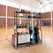 Black Sports Equipment Organizer with 5 Adjustable Storage Shelves and 5 Lockable Whhels